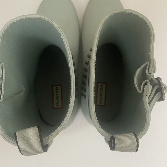 Hunter Women 8 Refined Stud Waterproof Biker Boot Sea Spray - Picture 6 of 12